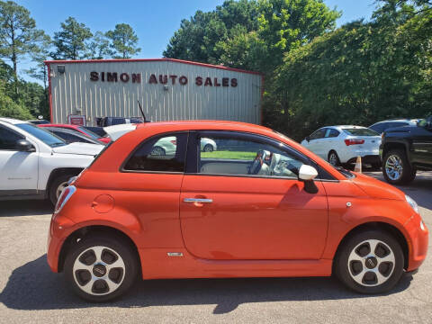 2013 FIAT 500e for sale at Simon's Auto Sales in Clayton NC