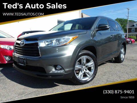 2015 Toyota Highlander for sale at Ted's Auto Sales in Louisville OH