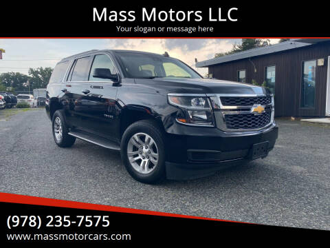 2016 Chevrolet Tahoe for sale at Mass Motors LLC in Worcester MA