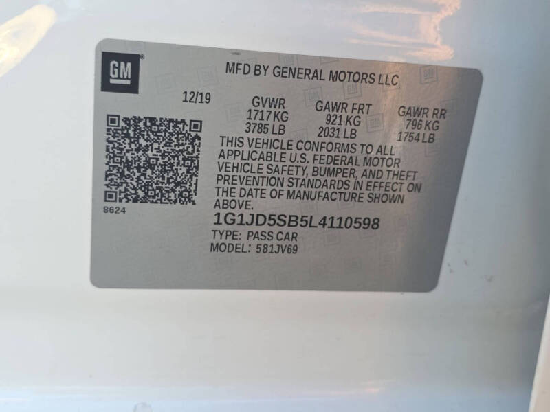 2020 Chevrolet Sonic LT