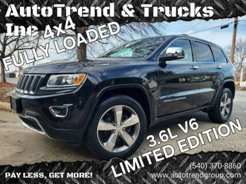 2015 Jeep Grand Cherokee for sale at AutoTrend & Trucks Inc in Fredericksburg VA