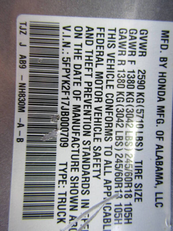 2018 Honda Ridgeline Sport