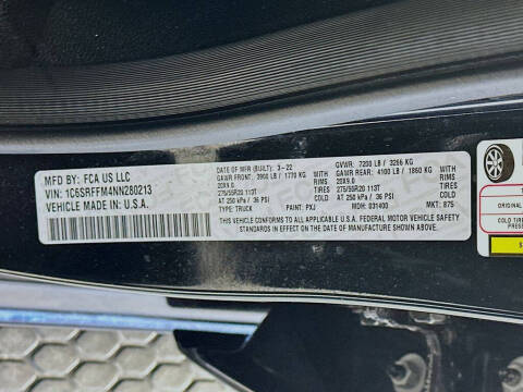 2022 RAM 1500