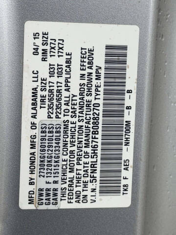 2015 Honda Odyssey EX-L