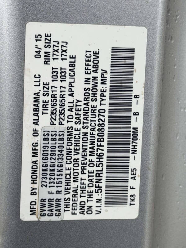 2015 Honda Odyssey EX-L