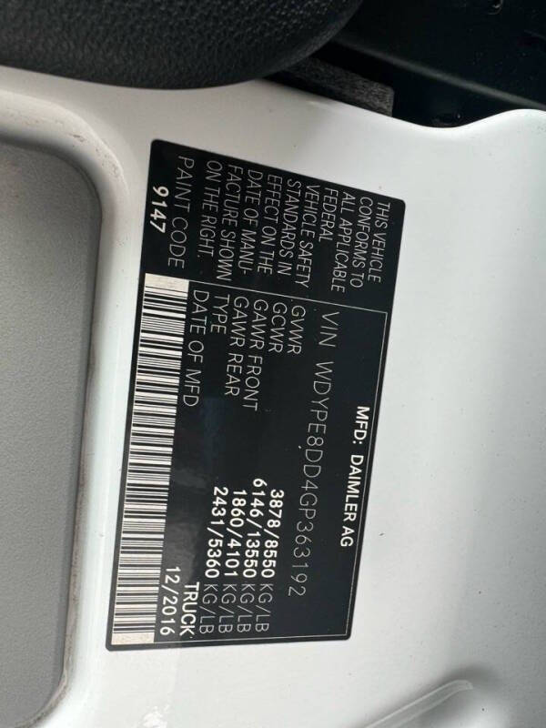 2016 Freightliner Sprinter 2500