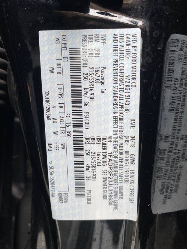 2018 Ford Focus SE