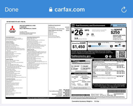 2019 Mitsubishi Outlander ES