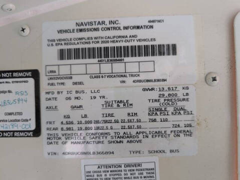 2020 IC Bus CE Series