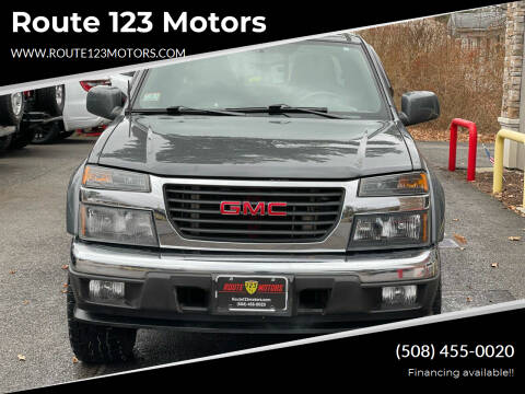 2012 GMC Canyon for sale at Route 123 Motors in Norton MA