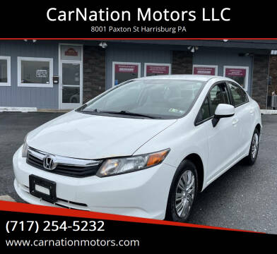 2012 Honda Civic for sale at CarNation Motors LLC in Harrisburg PA