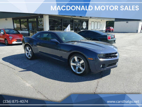 2011 Chevrolet Camaro for sale at MacDonald Motor Sales in High Point NC