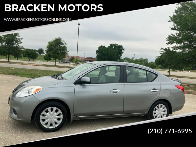 2014 Nissan Versa for sale at BRACKEN MOTORS in San Antonio TX