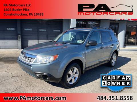 2012 Subaru Forester for sale at PA Motorcars in Conshohocken PA