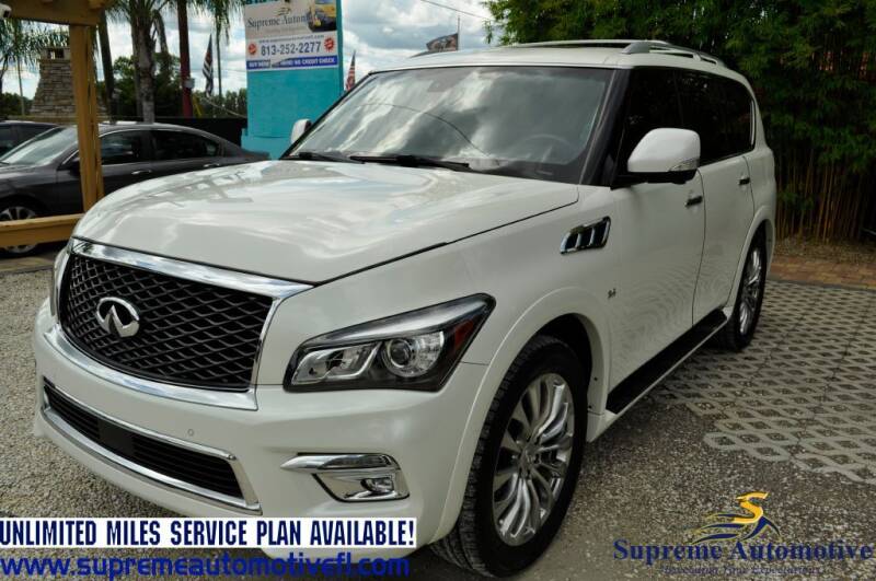 2015 Infiniti QX80 for sale at Supreme Automotive in Land O Lakes FL