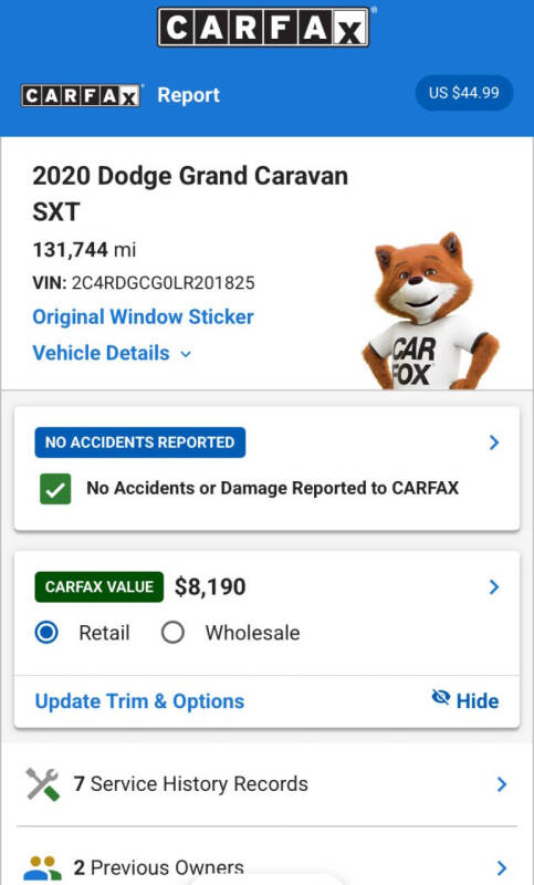 2020 Dodge Grand Caravan SXT