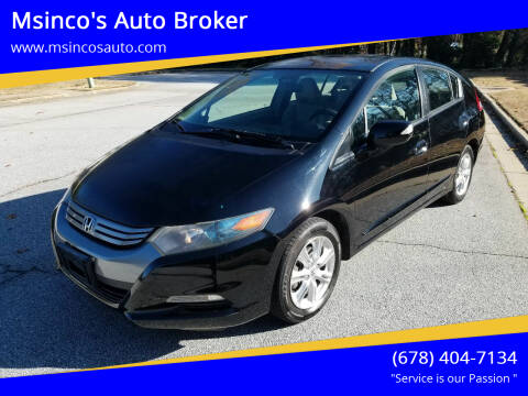 2010 Honda Insight for sale at Msinco's Auto Broker in Snellville GA