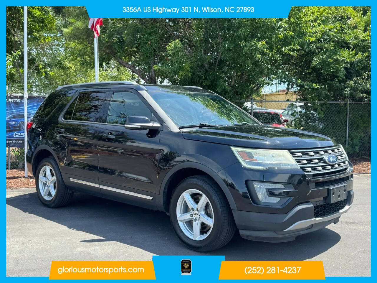 Black 2016 Ford Explorer XLT AWD XLT 4dr SUV 1