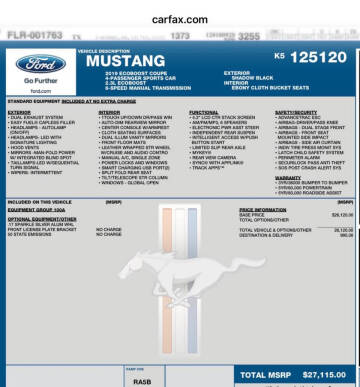 2019 Ford Mustang EcoBoost