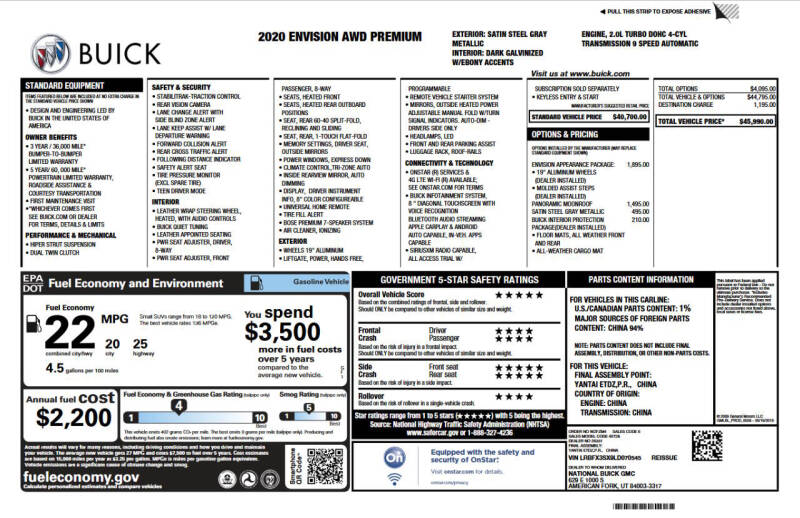 2020 Buick Envision Premium