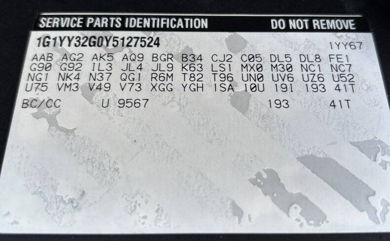 2000 Chevrolet Corvette