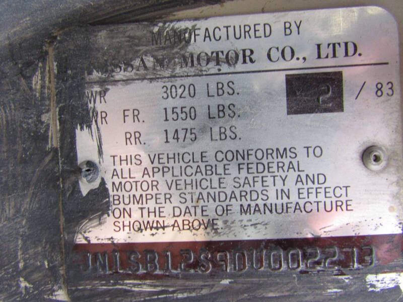 1983 Datsun Sentra MPG