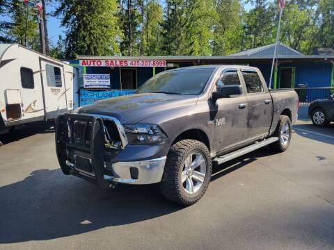 2015 RAM 1500 for sale at HIGHLAND AUTO in Renton WA