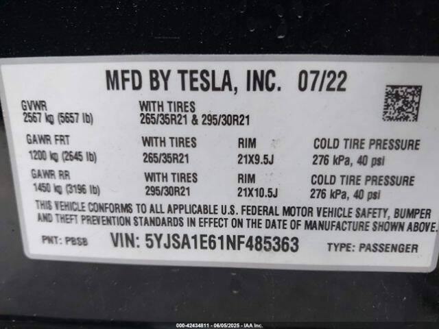 2022 Tesla Model S Plaid