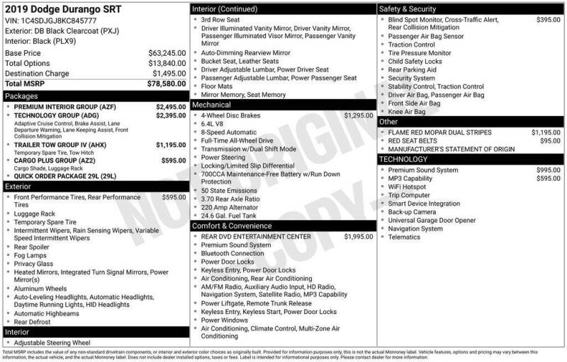 2019 Dodge Durango SRT