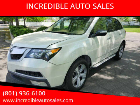 2013 Acura MDX for sale at INCREDIBLE AUTO SALES in Bountiful UT