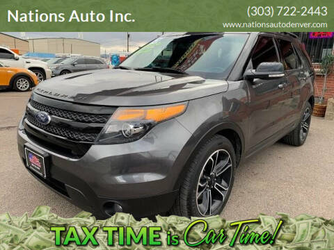 2015 Ford Explorer for sale at Nations Auto Inc. in Denver CO
