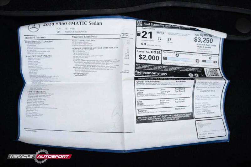 2018 Mercedes-Benz S-Class S 560 4MATIC