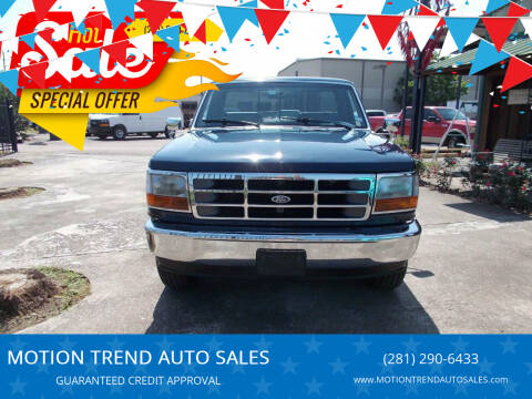 1993 Ford F-150 for sale at MOTION TREND AUTO SALES in Tomball TX