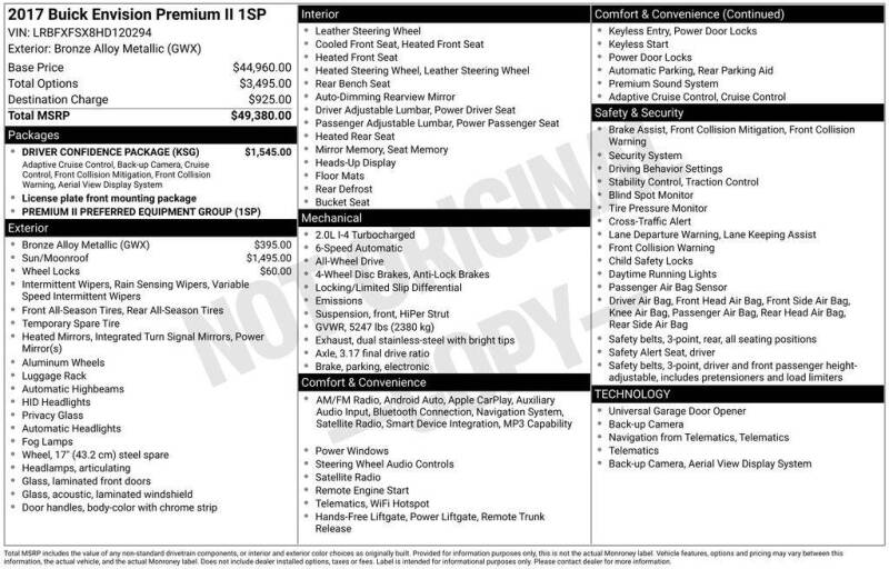 2017 Buick Envision Premium II