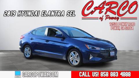 2019 Hyundai Elantra for sale at CARCO SALES & FINANCE - CARCO OF POWAY in Poway CA