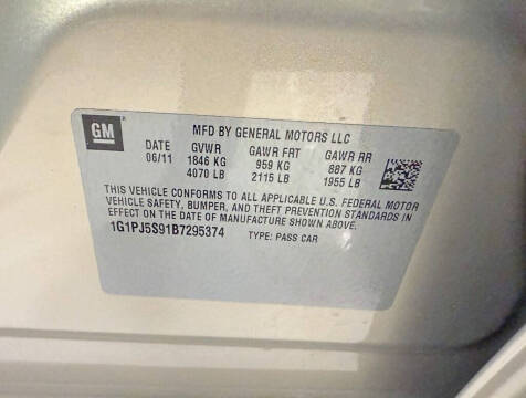 2011 Chevrolet Cruze ECO