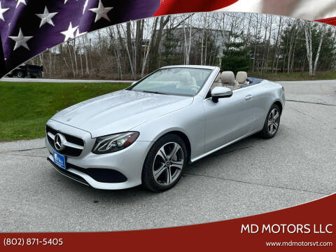 2019 Mercedes-Benz E-Class for sale at MD Motors LLC in Williston VT