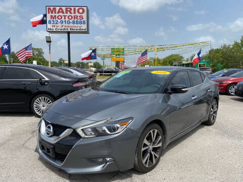 2016 Nissan Maxima for sale at Mario Motors in South Houston TX