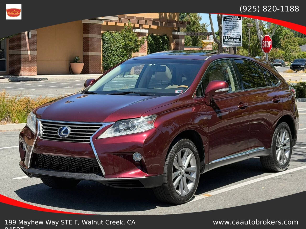 Dk. Red 2014 Lexus RX 450h Base 4dr SUV 1