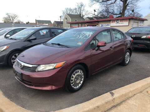 2012 Honda Civic for sale at BIG C MOTORS in Linden NJ
