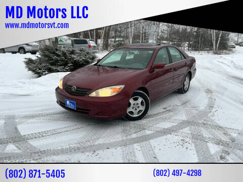2002 Toyota Camry for sale at MD Motors LLC in Williston VT