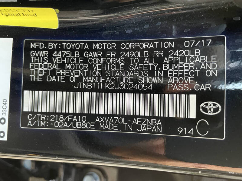 2018 Toyota Camry L