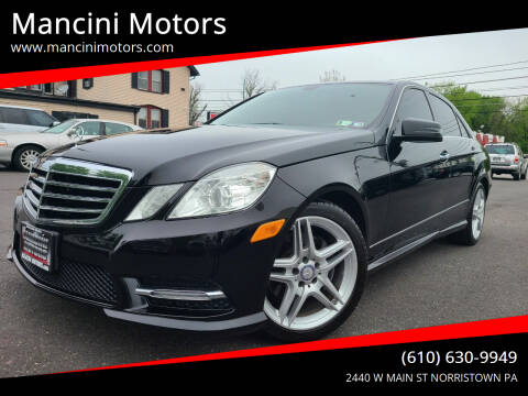 2013 Mercedes-Benz E-Class for sale at Mancini Motors in Norristown PA