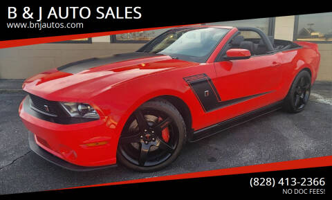 2012 Ford Mustang for sale at B & J AUTO SALES in Morganton NC
