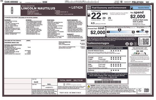 2023 Lincoln Nautilus Standard