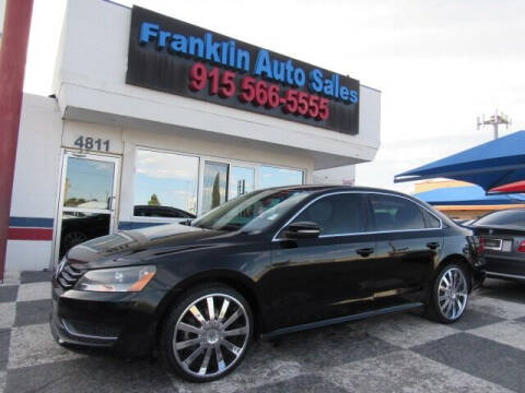 2013 Volkswagen Passat for sale at Franklin Auto Sales in El Paso TX