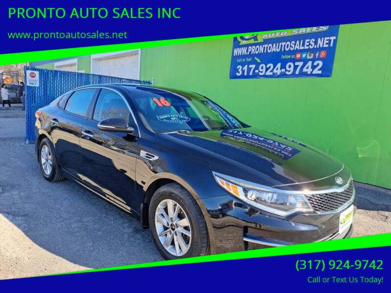 2016 Kia Optima for sale at PRONTO AUTO SALES INC in Indianapolis IN