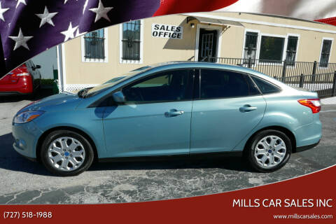 2012 Ford Focus for sale at MILLS CAR SALES INC in Clearwater FL