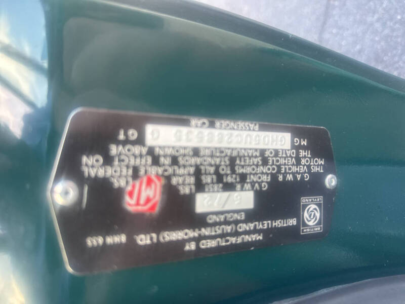 1972 MG MGB