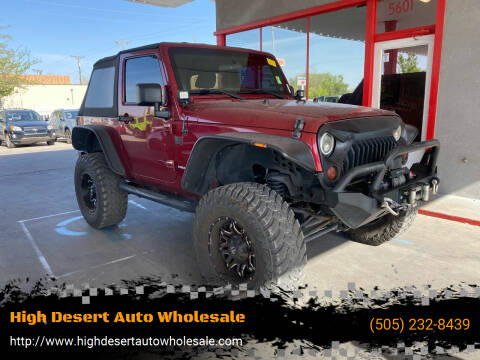 2013 Jeep Wrangler for sale at High Desert Auto Wholesale in Albuquerque NM